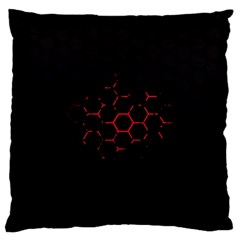 Abstract Pattern Honeycomb Large Premium Plush Fleece Cushion Case (two Sides) by Ket1n9