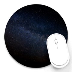 Cosmos-dark-hd-wallpaper-milky-way Round Mousepad by Ket1n9