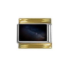 Cosmos-dark-hd-wallpaper-milky-way Gold Trim Italian Charm (9mm) by Ket1n9