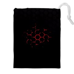 Abstract Pattern Honeycomb Drawstring Pouch (4xl) by Ket1n9