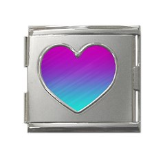 Background-pink-blue-gradient Mega Link Heart Italian Charm (18mm)