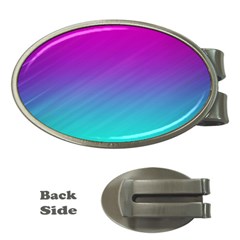 Background-pink-blue-gradient Money Clips (Oval) 