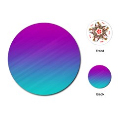 Background-pink-blue-gradient Playing Cards Single Design (Round)