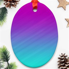 Background-pink-blue-gradient Oval Ornament (Two Sides)