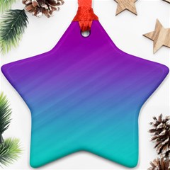 Background-pink-blue-gradient Star Ornament (two Sides)