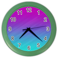 Background-pink-blue-gradient Color Wall Clock