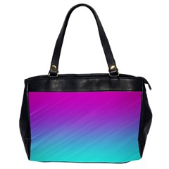 Background-pink-blue-gradient Oversize Office Handbag (2 Sides)