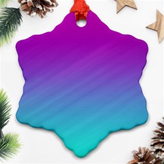 Background-pink-blue-gradient Snowflake Ornament (Two Sides)