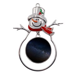 Cosmos-dark-hd-wallpaper-milky-way Metal Snowman Ornament by Ket1n9