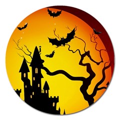 Halloween Night Terrors Magnet 5  (round) by Ket1n9