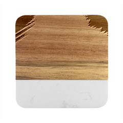 Background-pink-blue-gradient Marble Wood Coaster (square)