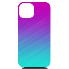 Background-pink-blue-gradient iPhone 14 Black UV Print Case