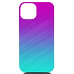 Background-pink-blue-gradient iPhone 14 Black UV Print Case Front