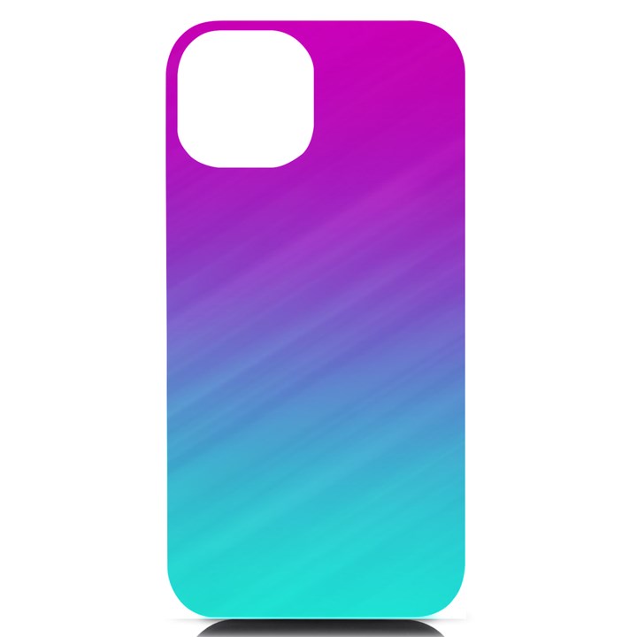 Background-pink-blue-gradient iPhone 14 Black UV Print Case