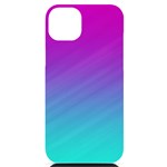 Background-pink-blue-gradient iPhone 14 Plus Black UV Print Case Front