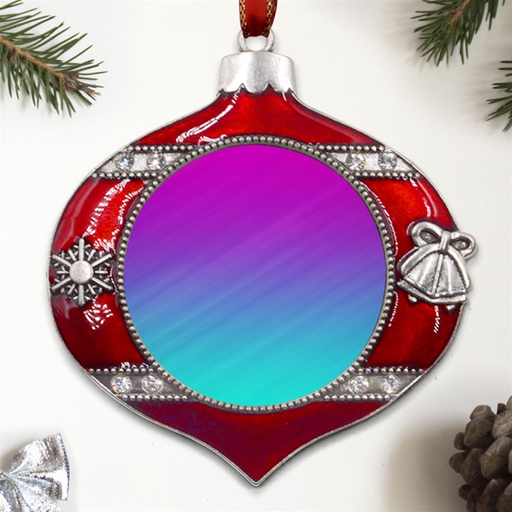 Background-pink-blue-gradient Metal Snowflake And Bell Red Ornament