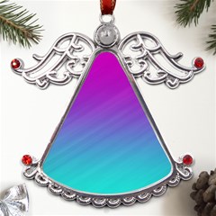 Background-pink-blue-gradient Metal Angel with Crystal Ornament