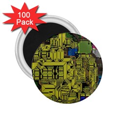 Technology Circuit Board 2 25  Magnets (100 Pack)  by Ket1n9