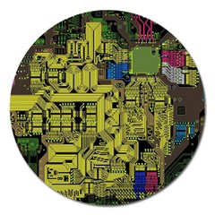 Technology Circuit Board Magnet 5  (round) by Ket1n9