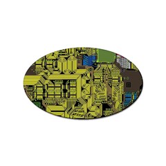 Technology Circuit Board Sticker Oval (10 Pack) by Ket1n9