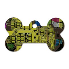 Technology Circuit Board Dog Tag Bone (one Side) by Ket1n9