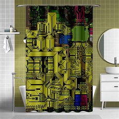 Technology Circuit Board Shower Curtain 48  X 72  (small)  by Ket1n9