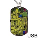 Technology Circuit Board Dog Tag USB Flash (Two Sides) Back