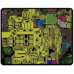 Technology Circuit Board Two Sides Fleece Blanket (medium) by Ket1n9