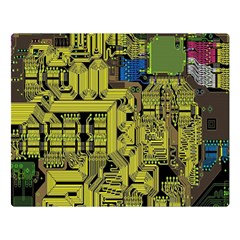 Technology Circuit Board Two Sides Premium Plush Fleece Blanket (large) by Ket1n9