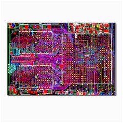 Technology Circuit Board Layout Pattern Postcard 4 x 6  (pkg Of 10) by Ket1n9