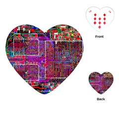 Technology Circuit Board Layout Pattern Playing Cards Single Design (heart) by Ket1n9