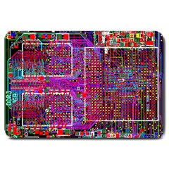 Technology Circuit Board Layout Pattern Large Doormat by Ket1n9