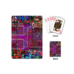 Technology Circuit Board Layout Pattern Playing Cards Single Design (mini) by Ket1n9