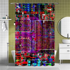 Technology Circuit Board Layout Pattern Shower Curtain 48  X 72  (small)  by Ket1n9