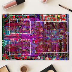 Technology Circuit Board Layout Pattern Cosmetic Bag (xxl) by Ket1n9