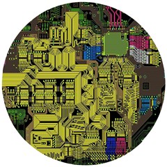 Technology Circuit Board Wooden Puzzle Round by Ket1n9