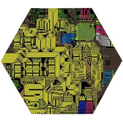 Technology Circuit Board Wooden Puzzle Hexagon by Ket1n9