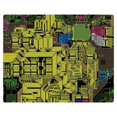 Technology Circuit Board Premium Plush Fleece Blanket (medium) by Ket1n9