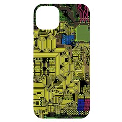 Technology Circuit Board Iphone 14 Plus Black Uv Print Case by Ket1n9