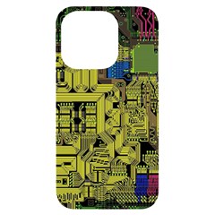 Technology Circuit Board Iphone 14 Pro Black Uv Print Case by Ket1n9