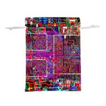 Technology Circuit Board Layout Pattern Lightweight Drawstring Pouch (L) Back