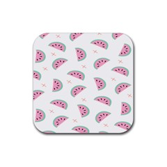 Watermelon Wallpapers  Creative Illustration And Patterns Rubber Coaster (square) by Ket1n9