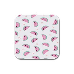 Watermelon Wallpapers  Creative Illustration And Patterns Rubber Square Coaster (4 Pack) by Ket1n9