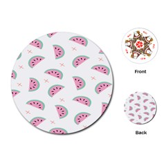 Watermelon Wallpapers  Creative Illustration And Patterns Playing Cards Single Design (round) by Ket1n9