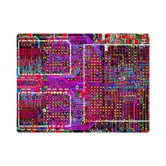 Technology Circuit Board Layout Pattern Premium Plush Fleece Blanket (mini) by Ket1n9