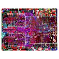 Technology Circuit Board Layout Pattern Two Sides Premium Plush Fleece Blanket (extra Small) by Ket1n9