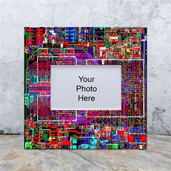 Technology Circuit Board Layout Pattern White Box Photo Frame 4  X 6  by Ket1n9