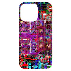 Technology Circuit Board Layout Pattern Iphone 14 Pro Max Black Uv Print Case by Ket1n9