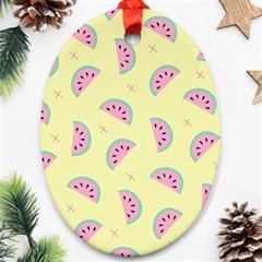 Watermelon Wallpapers  Creative Illustration And Patterns Oval Ornament (two Sides) by Ket1n9