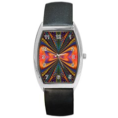 Casanova Abstract Art-colors Cool Druffix Flower Freaky Trippy Barrel Style Metal Watch by Ket1n9